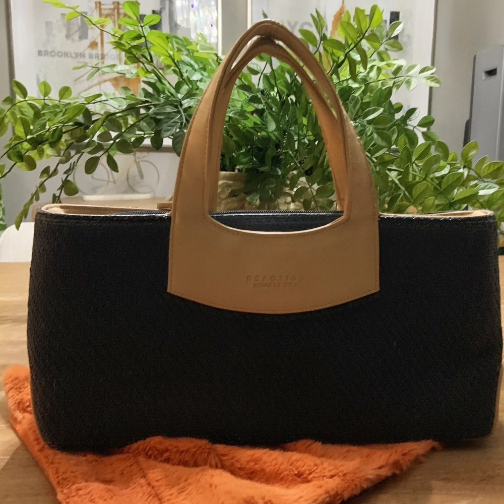 Kenneth Cole Reaction Black and Tan Satchel